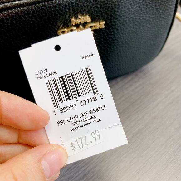 (E)Coach C9932 Jamie Wristlet In Gold/Black - Picture 7 of 7